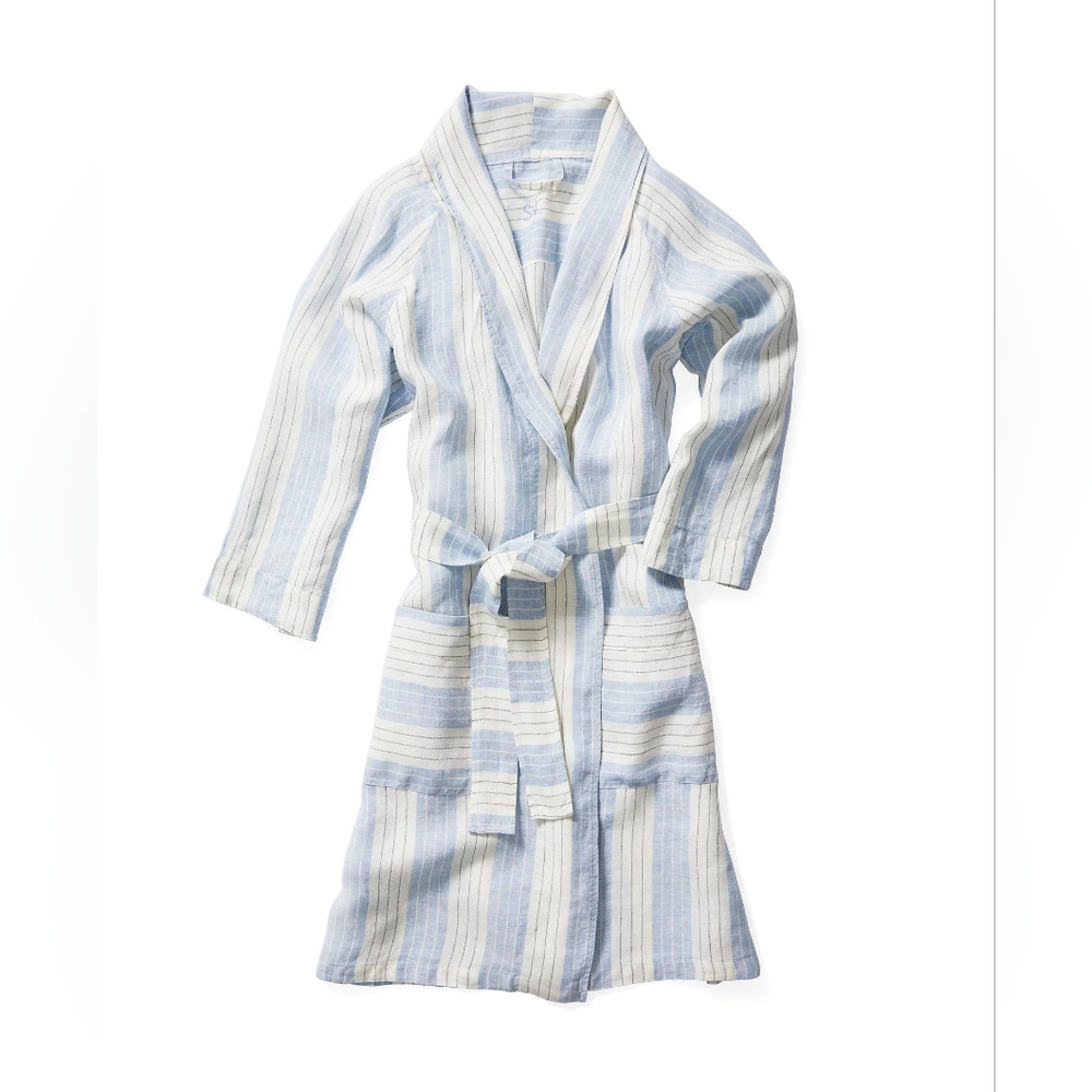 NWT Serena & Lily 'Porto' Linen Robe